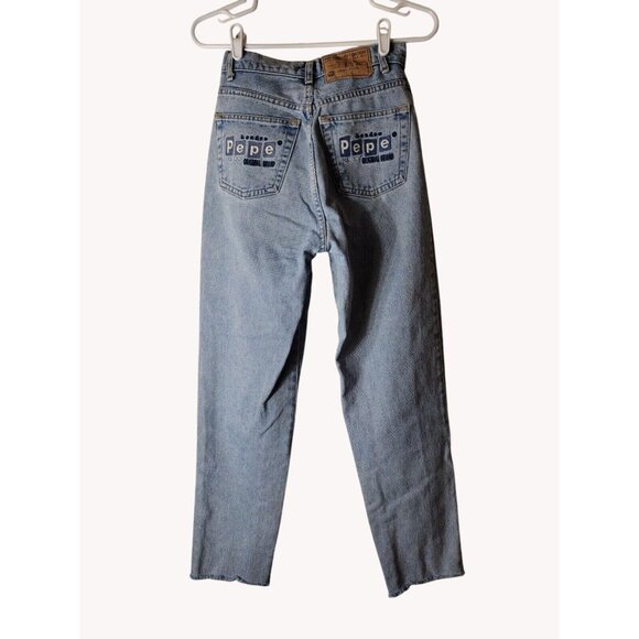 Vintage Buckle Pepe Jeans 26 Betty High Rise Embroidered Raw Cuff - Picture 2 of 15
